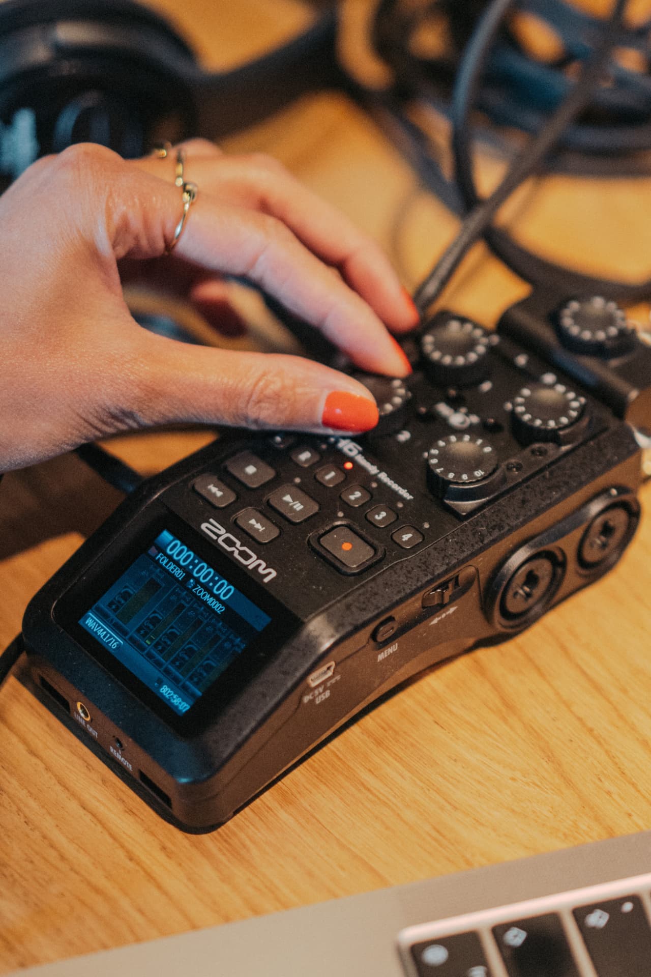 Enregistreur audio utilisé pour le podcast